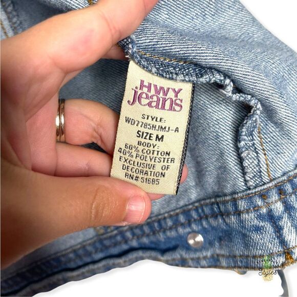 HIGHWAY JEANS Distressed Denim Jacket - Picture 5 of 8